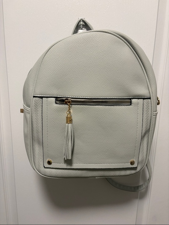 Montana West Handbags - Montana West Light Cream Mini Backpack with Tassel and Gold Hardware